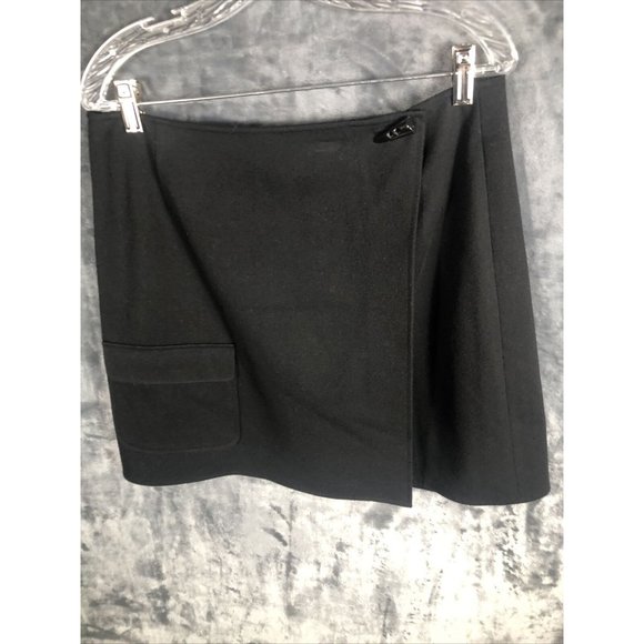 Talbot’s petites short black velour wrap around skirt stretch Size 14 So Soft!! - Picture 2 of 16
